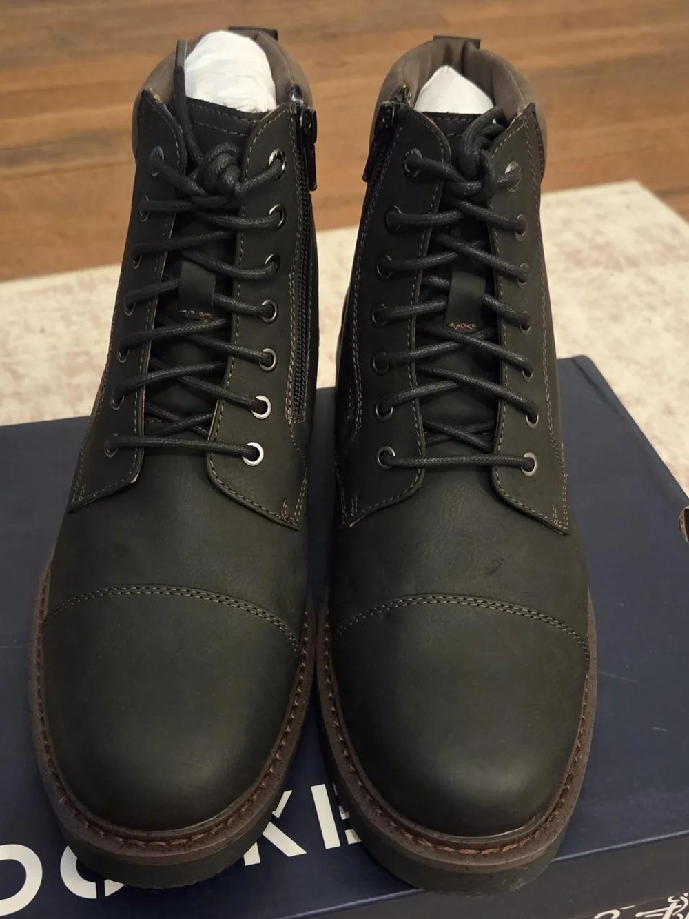 Dockers Men's Black Lace-Up Dudley Ankle Boots